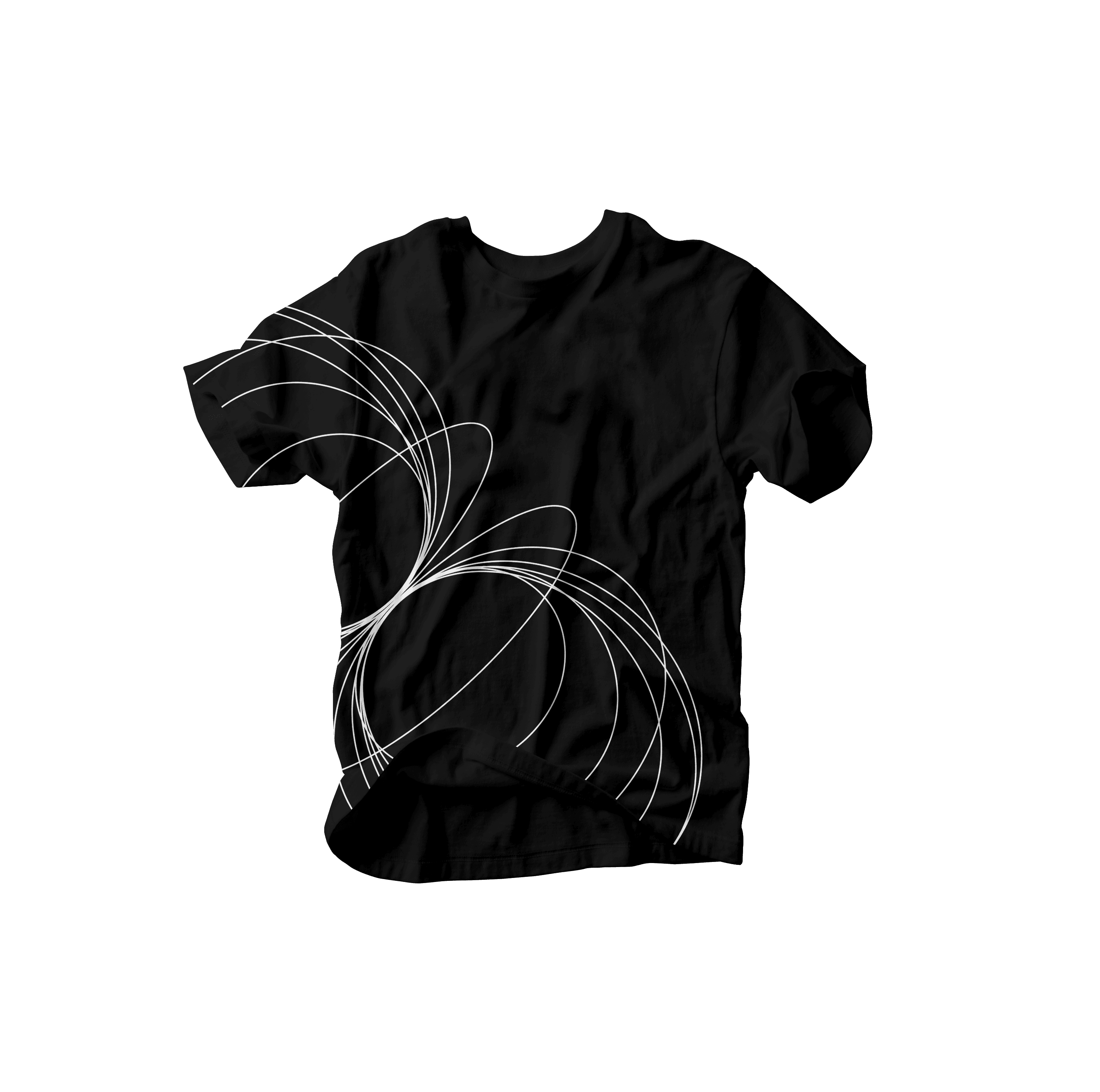 Circles Print Black Shirt